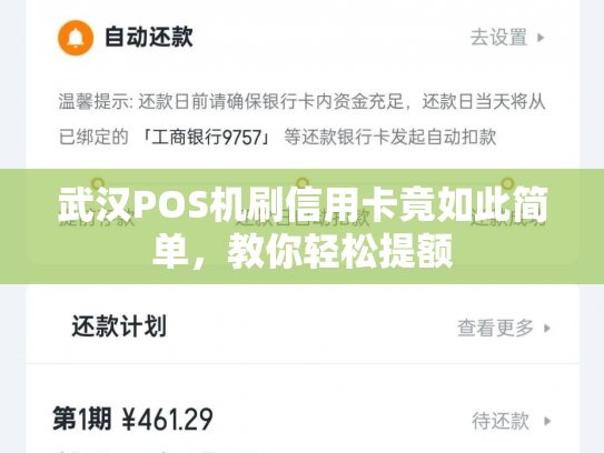 武汉POS机刷信用卡竟如此简单，教你轻松提额