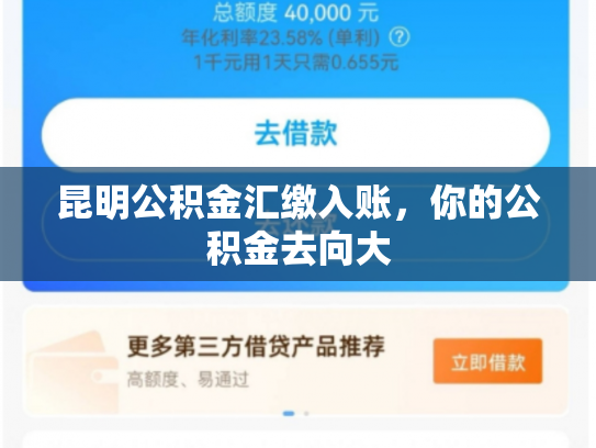 昆明公积金汇缴入账，你的公积金去向大