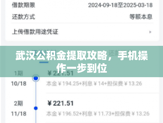 武汉公积金提取攻略，手机操作一步到位