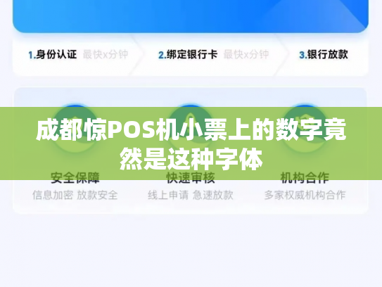 成都惊POS机小票上的数字竟然是这种字体