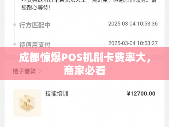 成都惊爆POS机刷卡费率大，商家必看
