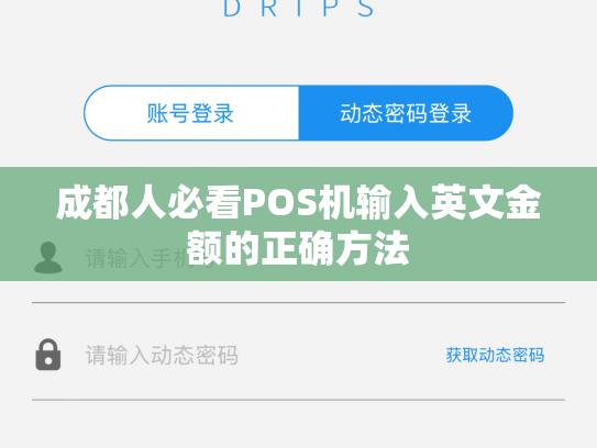 成都人必看POS机输入英文金额的正确方法