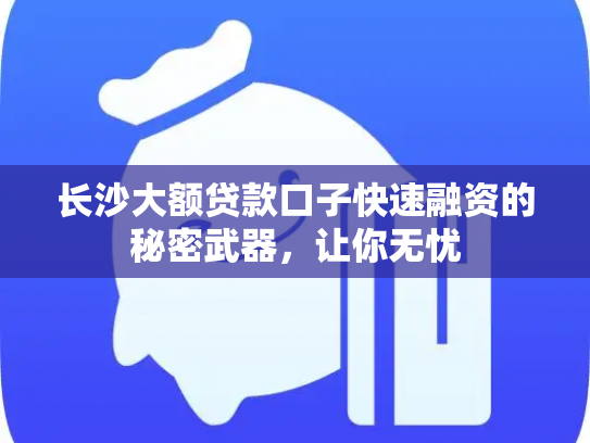 长沙大额贷款口子快速融资的秘密武器，让你无忧