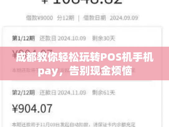 成都教你轻松玩转POS机手机pay，告别现金烦恼