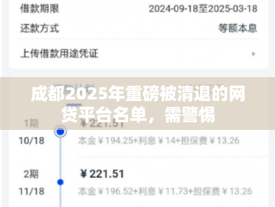 成都2025年重磅被清退的网贷平台名单，需警惕