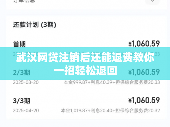 武汉网贷注销后还能退费教你一招轻松退回