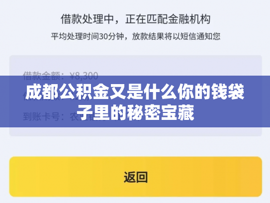 成都公积金又是什么你的钱袋子里的秘密宝藏