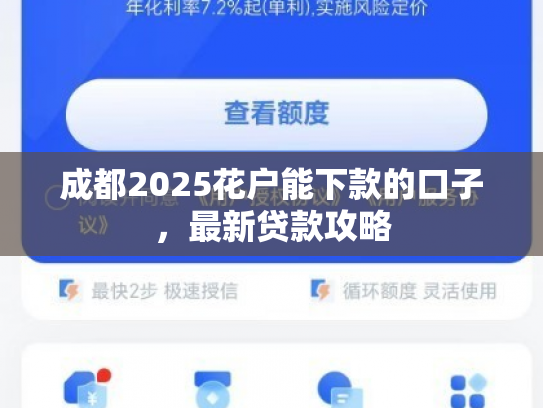 成都2025花户能下款的口子，最新贷款攻略