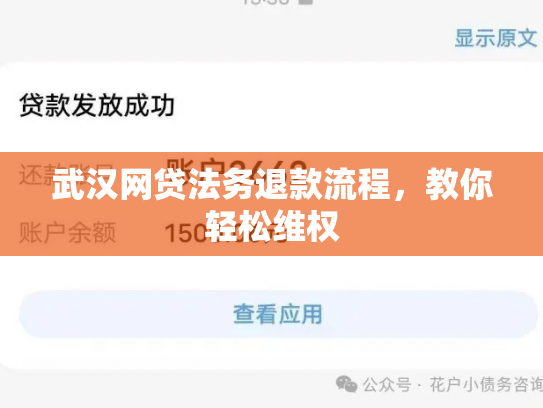 武汉网贷法务退款流程，教你轻松维权