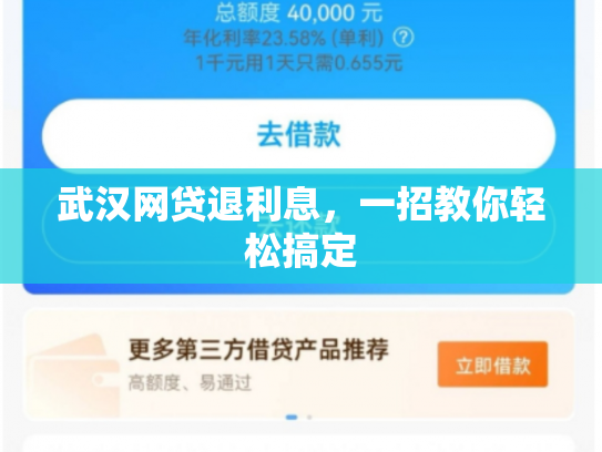 武汉网贷退利息，一招教你轻松搞定