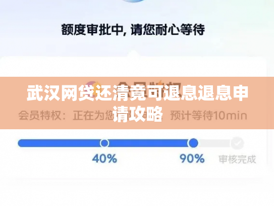 武汉网贷还清竟可退息退息申请攻略