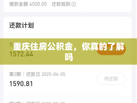 重庆住房公积金，你真的了解吗