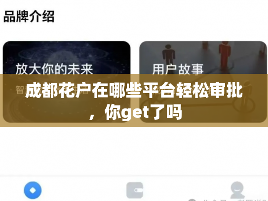 成都花户在哪些平台轻松审批，你get了吗