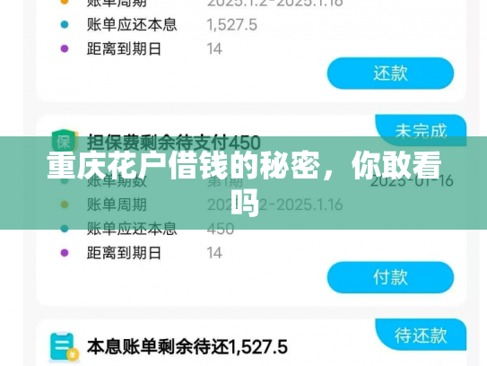 重庆花户借钱的秘密，你敢看吗