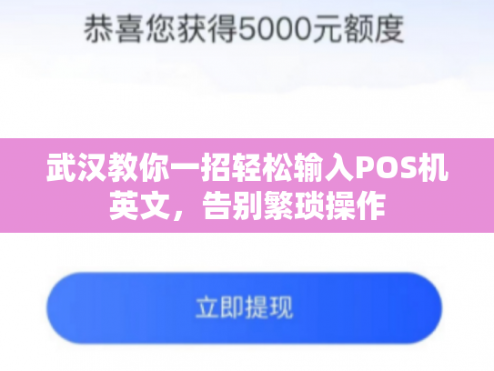 武汉教你一招轻松输入POS机英文，告别繁琐操作