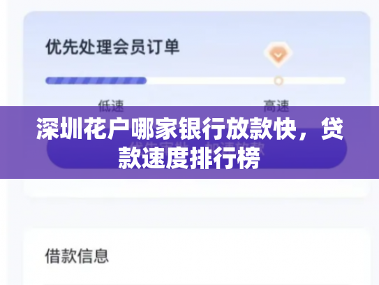 深圳花户哪家银行放款快，贷款速度排行榜