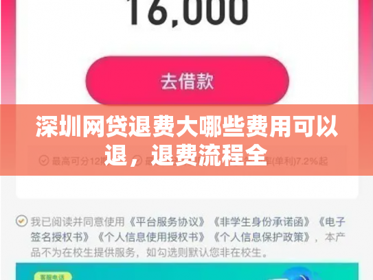 深圳网贷退费大哪些费用可以退，退费流程全