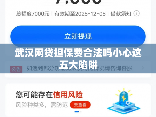 武汉网贷担保费合法吗小心这五大陷阱