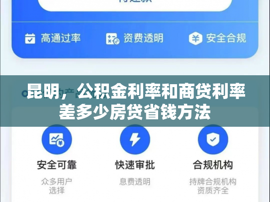 昆明，公积金利率和商贷利率差多少房贷省钱方法
