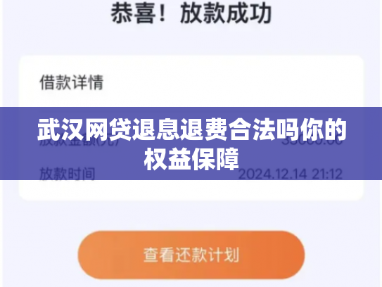 武汉网贷退息退费合法吗你的权益保障