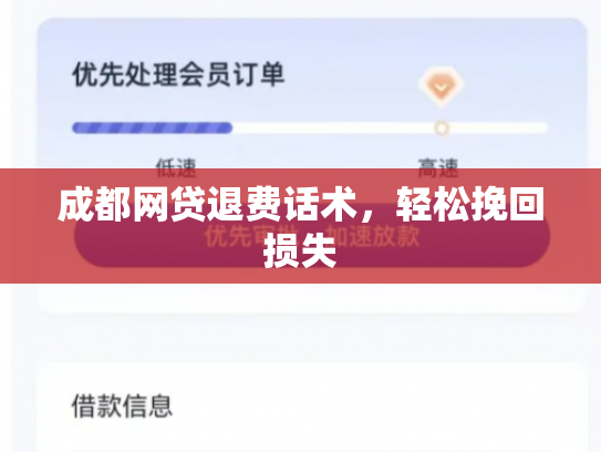 成都网贷退费话术，轻松挽回损失
