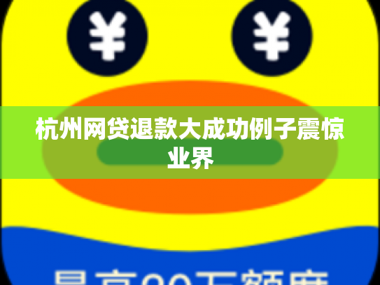 杭州网贷退款大成功例子震惊业界