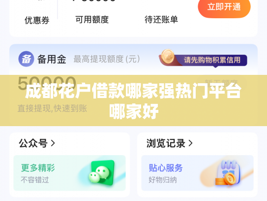 成都花户借款哪家强热门平台哪家好