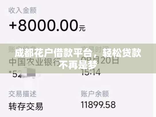 成都花户借款平台，轻松贷款不再是梦