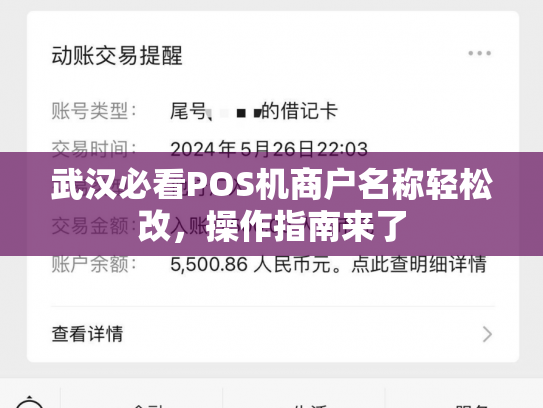 武汉必看POS机商户名称轻松改，操作指南来了