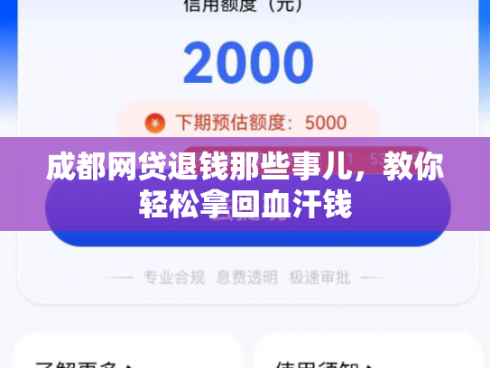 成都网贷退钱那些事儿，教你轻松拿回血汗钱