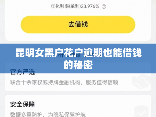 昆明女黑户花户逾期也能借钱的秘密