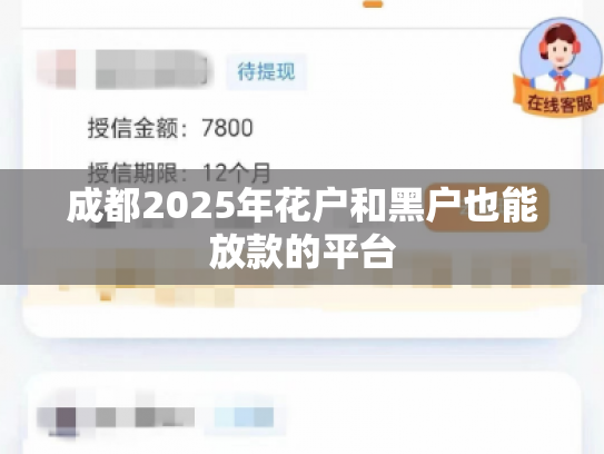 成都2025年花户和黑户也能放款的平台