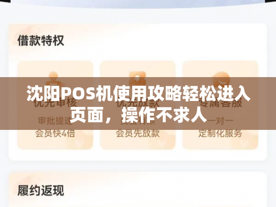 沈阳POS机使用攻略轻松进入页面，操作不求人