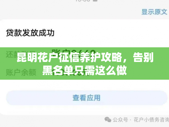 昆明花户征信养护攻略，告别黑名单只需这么做