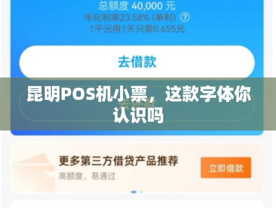 昆明POS机小票，这款字体你认识吗