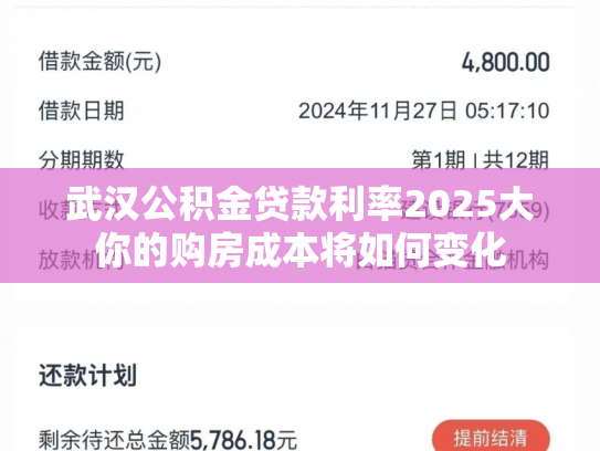 武汉公积金贷款利率2025大你的购房成本将如何变化