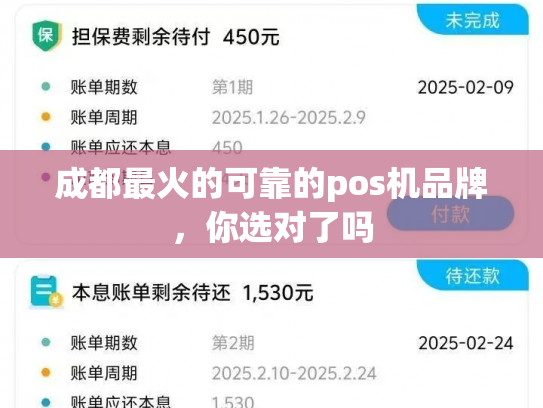成都最火的可靠的pos机品牌，你选对了吗