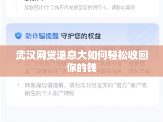 武汉网贷退息大如何轻松收回你的钱