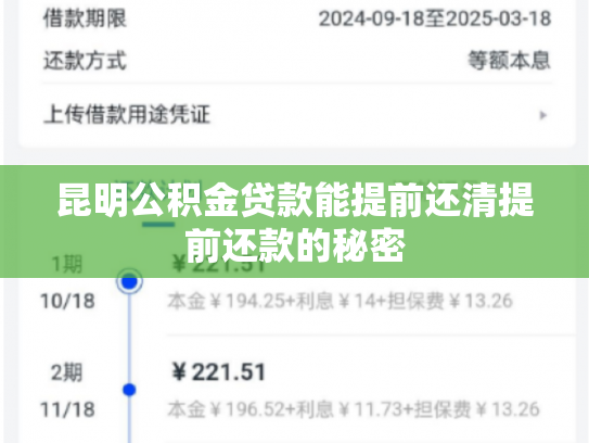 昆明公积金贷款能提前还清提前还款的秘密