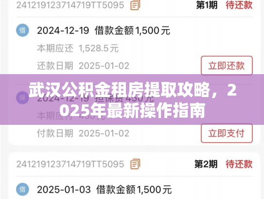 武汉公积金租房提取攻略，2025年最新操作指南