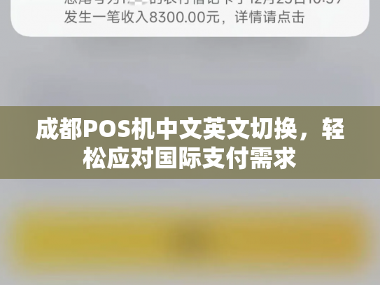 成都POS机中文英文切换，轻松应对国际支付需求