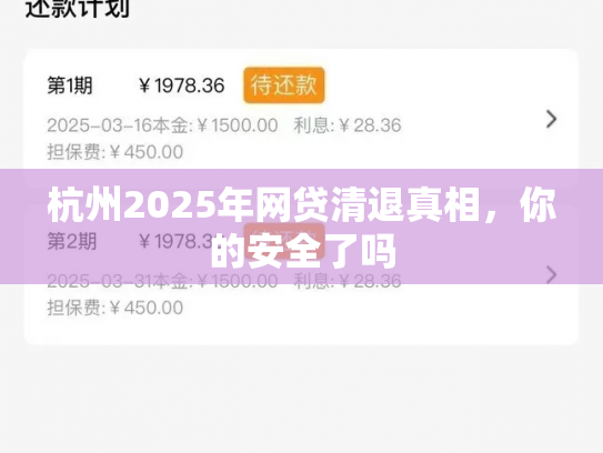 杭州2025年网贷清退真相，你的安全了吗