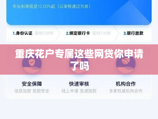 重庆花户专属这些网贷你申请了吗