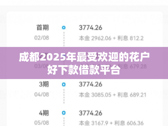 成都2025年最受欢迎的花户好下款借款平台