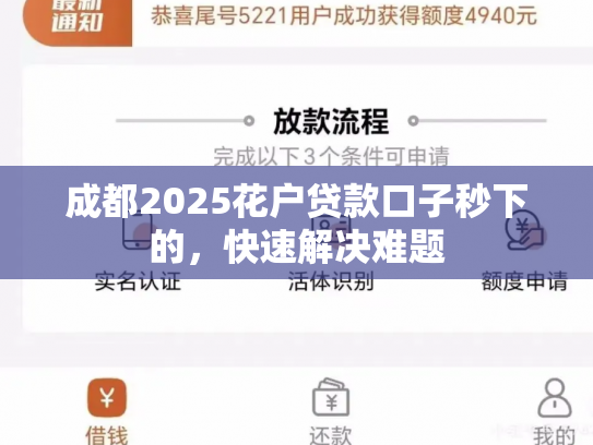 成都2025花户贷款口子秒下的，快速解决难题