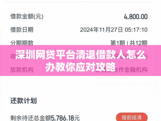 深圳网贷平台清退借款人怎么办教你应对攻略