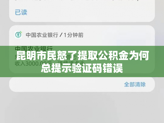 昆明市民怒了提取公积金为何总提示验证码错误