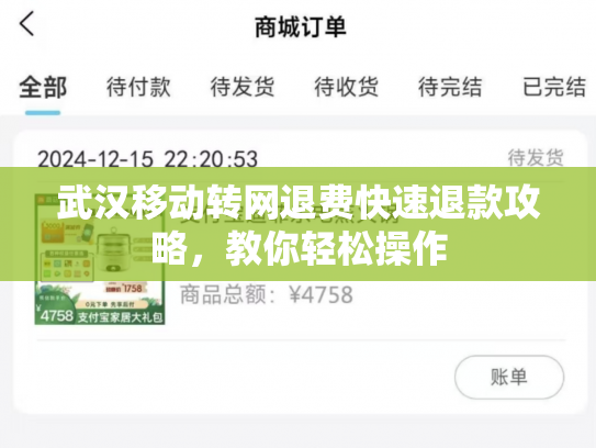 武汉移动转网退费快速退款攻略，教你轻松操作
