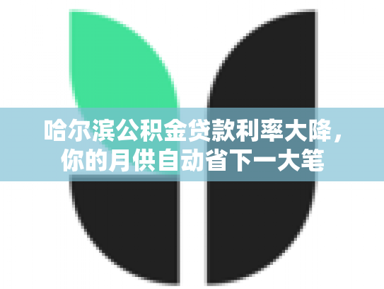 哈尔滨公积金贷款利率大降，你的月供自动省下一大笔