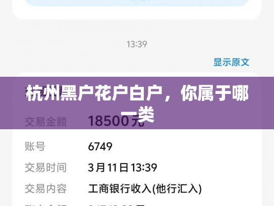 杭州黑户花户白户，你属于哪一类